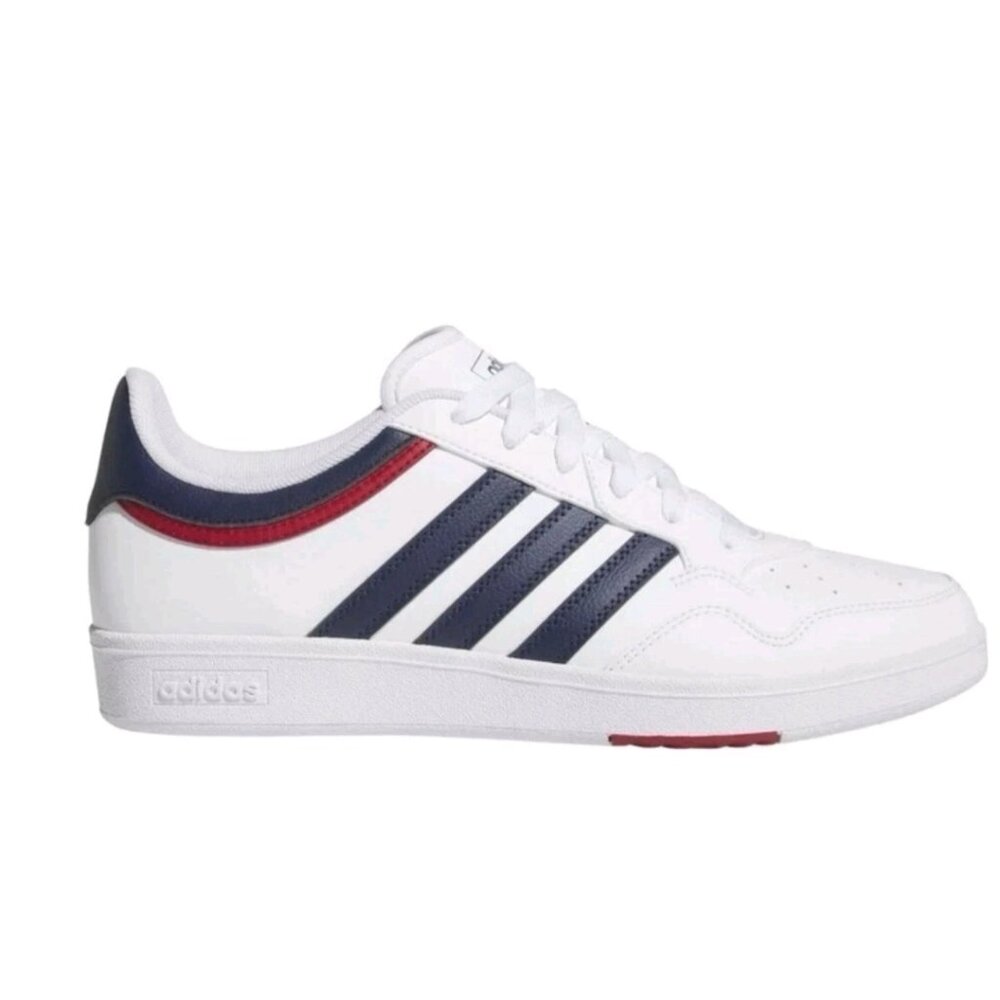 Adidas Hoops 4.0 White Blue Red Lace Up Sneakers JQ9986 Men's Sizes 7.5